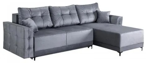 ΓΩΝΙΑΚΟΣ ΚΑΝΑΠΕΣ ΚΡΕΒΑΤΙ Smak ΓΚΡΙ ΧΡΩΜΑ 266x175x83εκ 21044946