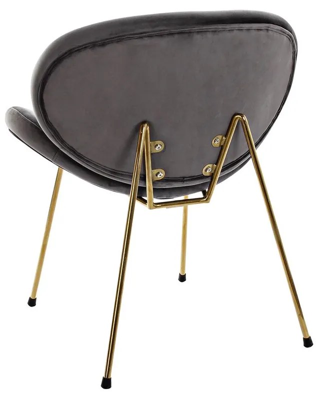 Καρέκλα DKD Home Decor Μαύρο Χρυσό πολυεστέρας Μέταλλο 62 x 58 x 73 cm