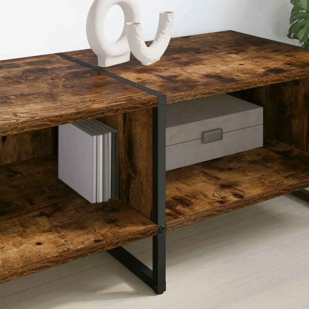 vidaXL Ντουλάπι TV Καπνιστό Δρύς 170.5 x 36 x 30.5 εκ