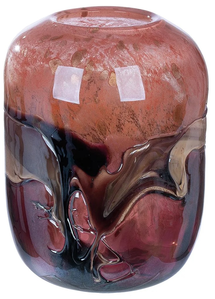 Glasart Βάζο "Apart" Γυάλινο Orange Rose PU H. 27 cm D. 20 cm-05161132