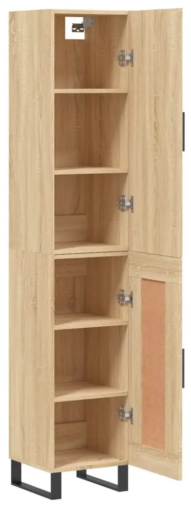 vidaXL Μπουφές Sonoma δρυς 34,5 x 34 x 180 εκ. από Επεξεργασμένο Ξύλο