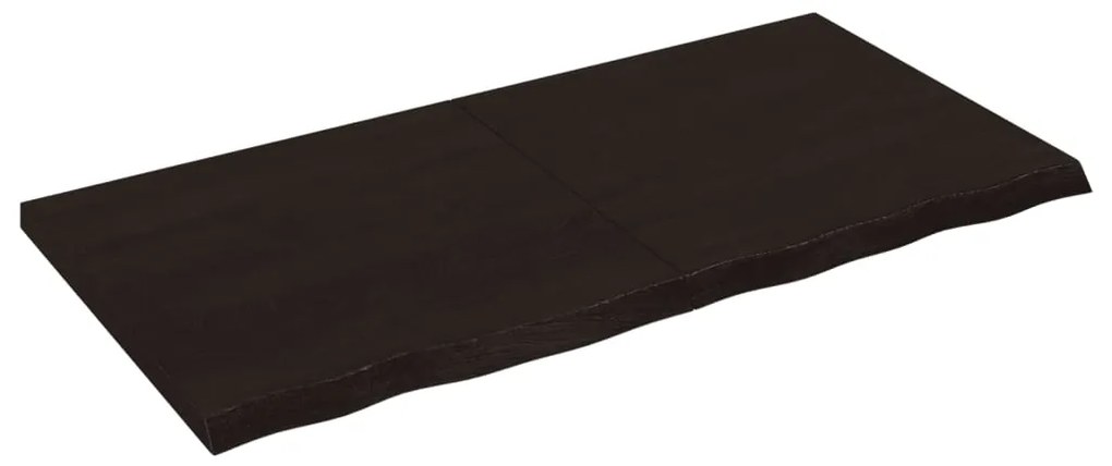 vidaXL Πάγκος Μπάνιου Σκούρο Καφέ 120x60x(2-4) εκ. Επεξεργ. Μασίφ Ξύλο
