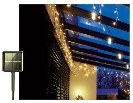 Ηλιακά Χριστουγεννιάτικα Λαμπάκια Βροχή LED Φυσικό XR96SOLWC Lucas XRSB100