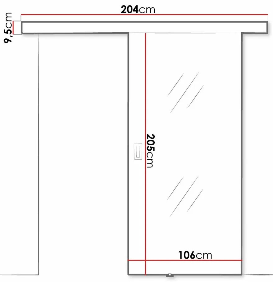 Συρόμενες πόρτες Dover 208, 46 kg, Μαύρο, Πλαστικοποιημένη μοριοσανίδα, Καθρέφτης | Epipla1.gr
