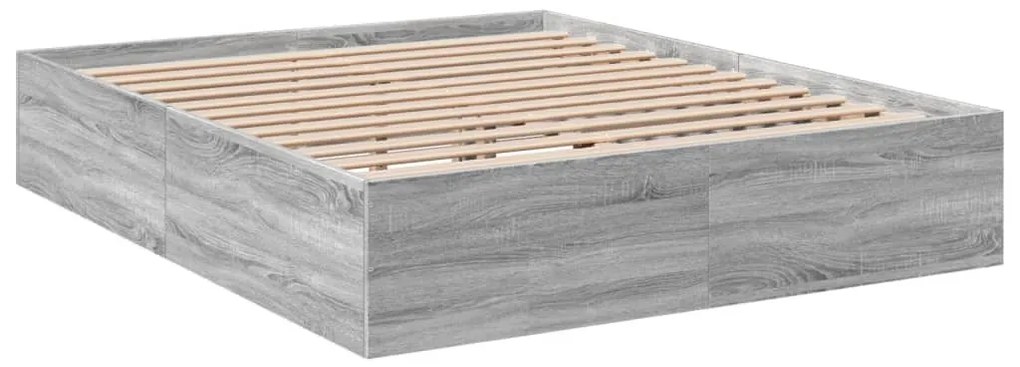 vidaXL Πλαίσιο Κρεβατιού Γκρι Sonoma 160x200 εκ. Επεξεργασμένο Ξύλο