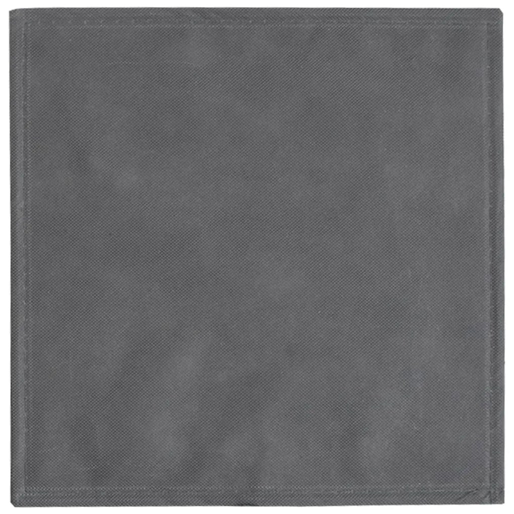 vidaXL Πτυσσόμενα κουτιά αποθήκευσης 4 τεμάχια Γκρι Μη υφασμένο ύφασμα