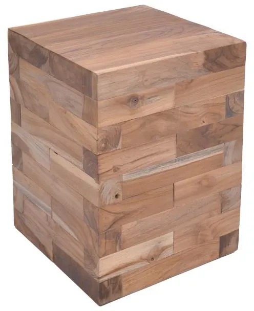 Βοηθητικό τραπέζι Werzy Inart φυσικό μασίφ ξύλο teak 35x35x49εκ