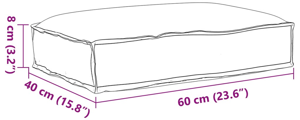 vidaXL Μαξιλάρι Παλέτας για Καθίσμα Ανθρακί 60x40x8 εκ Υφασμα Oxford