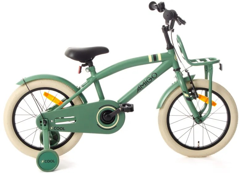 2Cool 16 Inch 26 cm Boys Coaster Brake GreenAMIGO