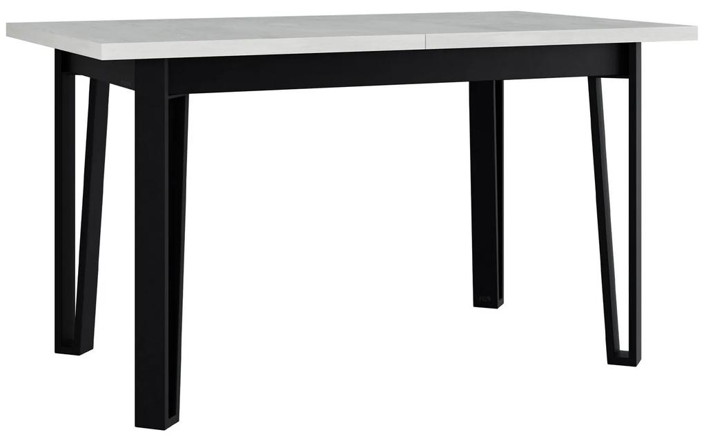 Τραπέζι Victorville 354, Μαύρο, Άσπρο, 79x80x140cm, 40 kg, Επιμήκυνση, Πλαστικοποιημένη μοριοσανίδα, Μέταλλο | Epipla1.gr