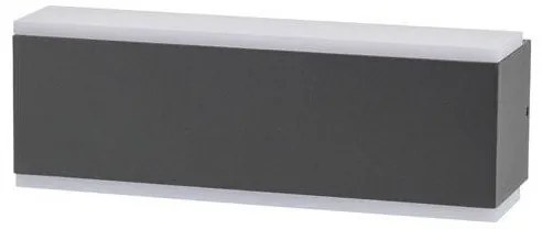 Απλίκα Φωτιστικό Τοίχου LED 10W Ανθρακί 3000K IP54 Up Down 23cm Nikita145-82095 Eurolamp-145-82095-Ανθρακί 145-82095