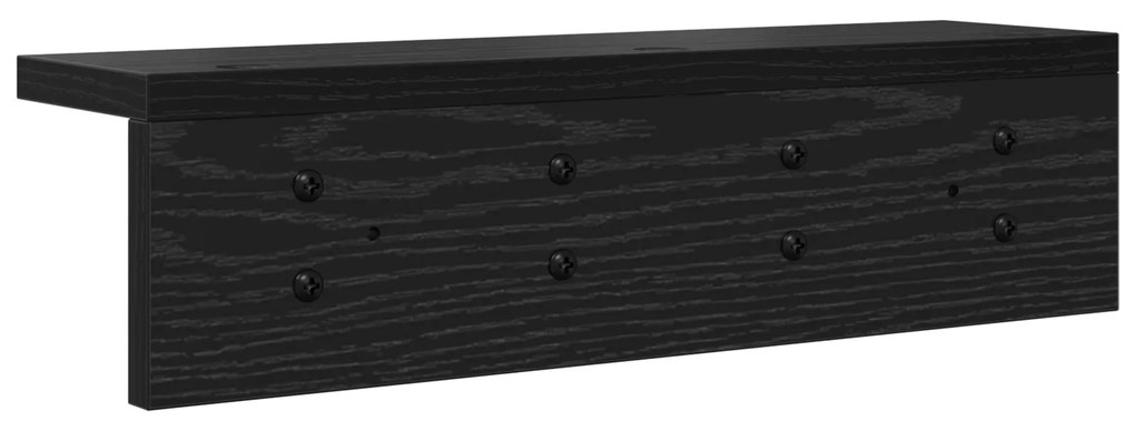 vidaXL Τοίχου Κρεμάστρα με ράφι Μαύρη δρυς 40 x 10.5 x 10.5 εκ