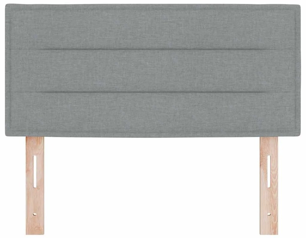 vidaXL LED κεφαλάρι με φώτα λωρίδας LED Ανοιχτό γκρι 80 cm ύφασμα