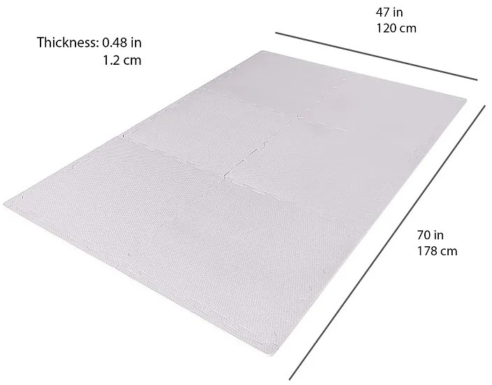 Παζλ δαπέδου 3sprouts EVA Foam turtledove grey 178x120εκ