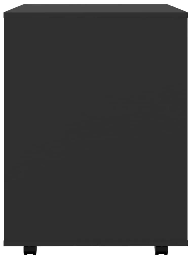 Ντουλάπι Τροχήλατο Μαύρο 60 x 53 x 72 εκ. από Μοριοσανίδα - Μαύρο
