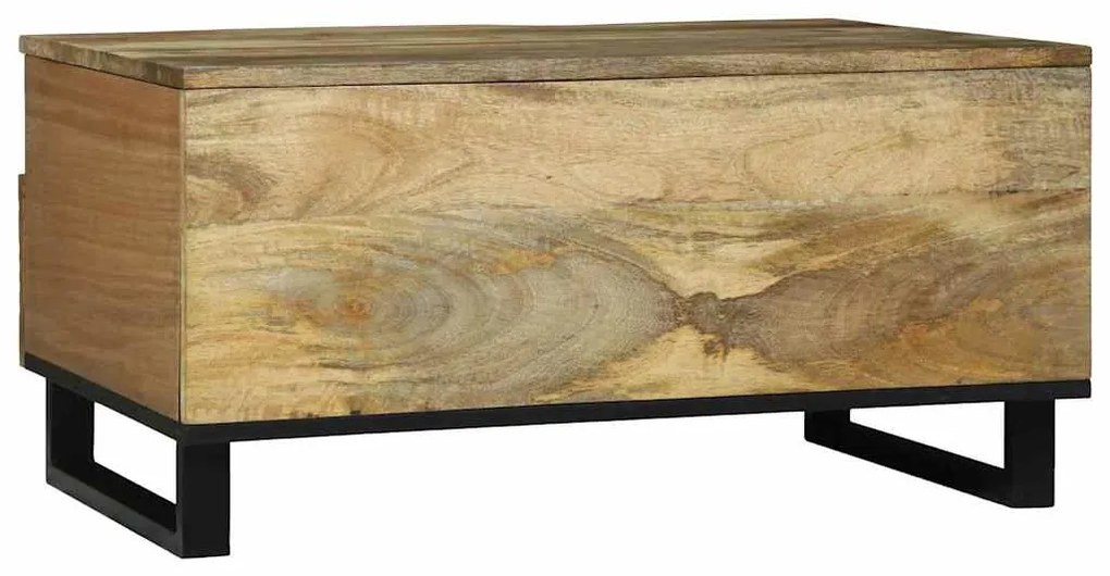 vidaXL Τραπεζάκι σαλονιού with Drawer Καφέ και Μαύρο 80 x 54 x 40 εκ