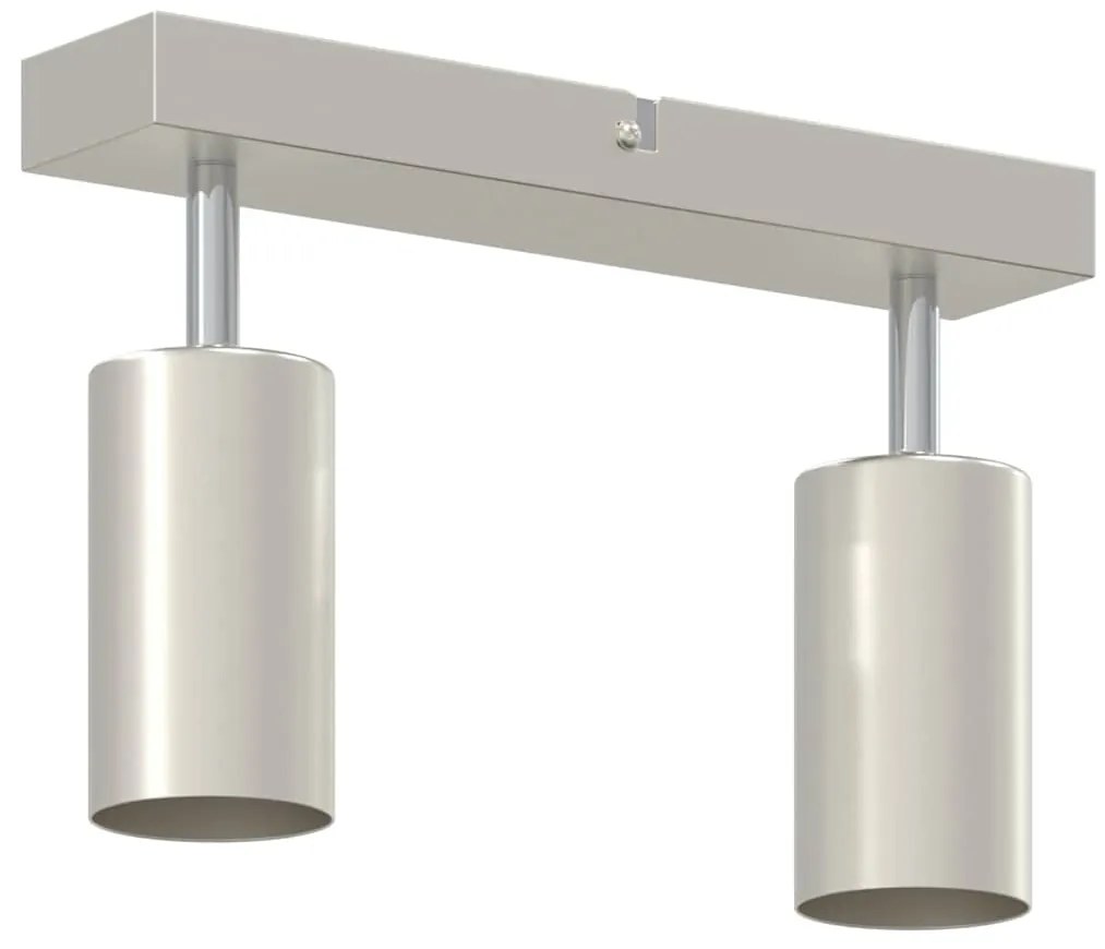 vidaXL Σποτ οροφής Βουρτσισμένο νικέλιο 26 x 5.5 x 16.5 εκ Ατσάλι