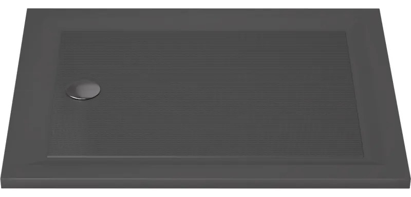 Ντουζιέρα Χυτή 120x80xY2 εκ. με Βαλβίδα Αποχέτευσης Sanitec Flat Classic Granite Cemento A201-26