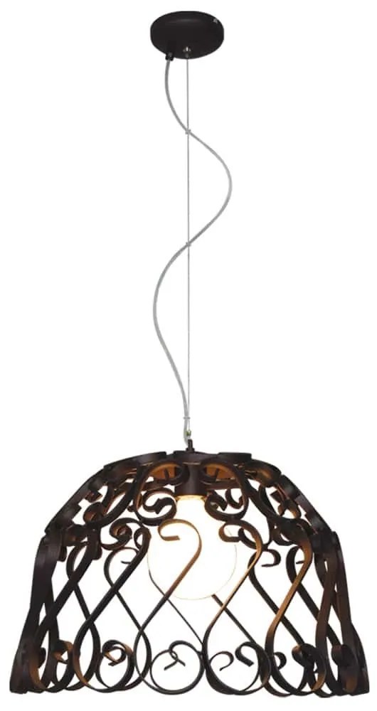 Φωτιστικό Οροφής Κρεμαστό HL-3586-1 APXL 77-4006 Lewis Rusty Brown  Homelighting Metal