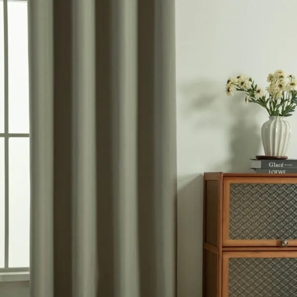 Beauty Home Κουρτίνα Full Blackout σκίασης με 8 κρίκους Soft Art 8391 Light Beige-C3 140x270 Μπεζ