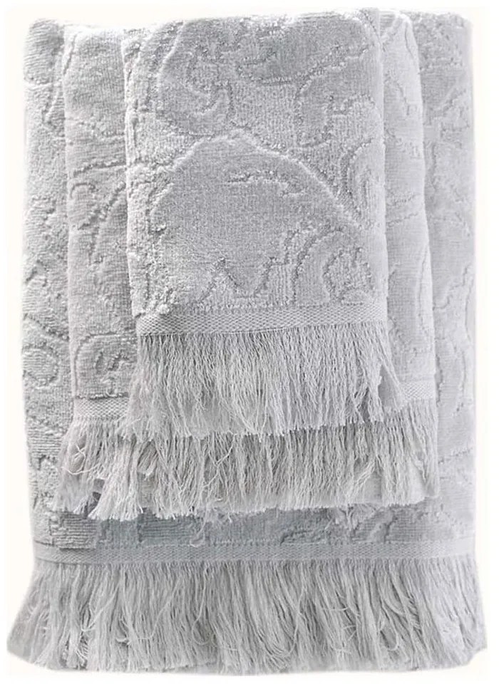 Πετσέτα Sienna Light Grey Ρυθμός Χεριών 30x50cm 100% Cotton