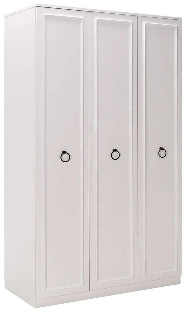 Ντουλάπα Τρίφυλλη 479ADR1701 103x52x185cm White-Black Τρίφυλλη