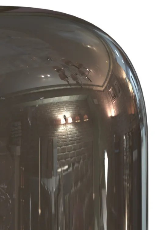 Table Lamp DOME DECO Γυάλινο Με Μεταλλική Βάση L3-G15-0071