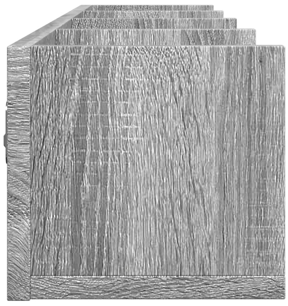 vidaXL Ντουλάπι Τοίχου Γκρι Sonoma 99x18x16,5 εκ. Επεξεργασμένο Ξύλο