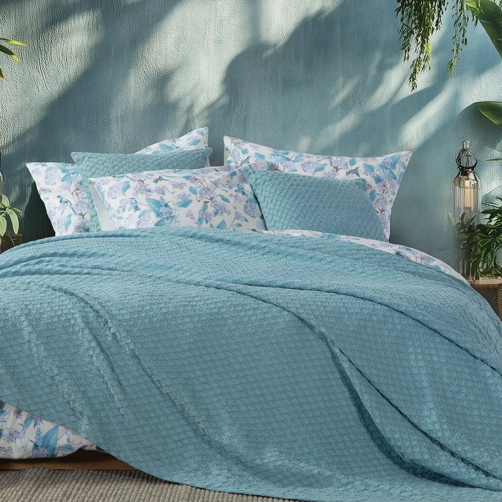 Κουβέρτα Πικέ Υπέρδιπλη (230x240) Nef-Nef Homeware Blue Elmer