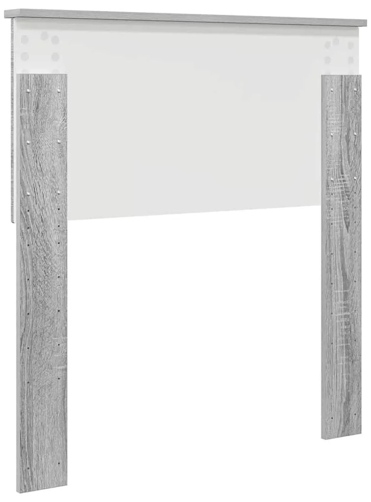 vidaXL Κεφαλάρι με κεφαλάρι Γκρίζο Σονομα 80 cm Επεξεργασμένο ξύλο