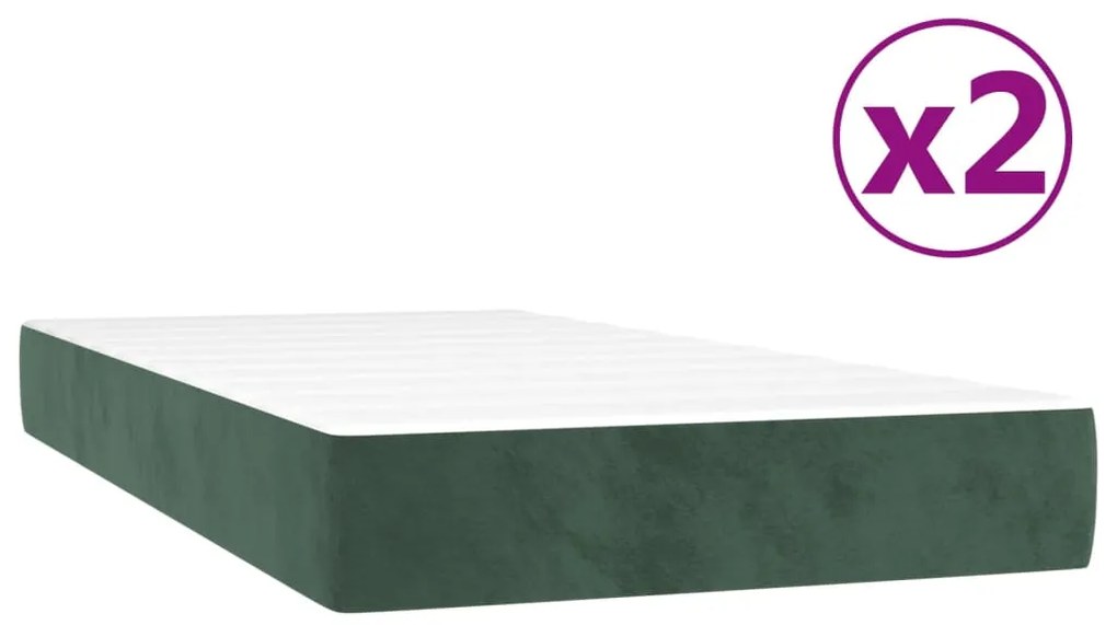 ΚΡΕΒΑΤΙ BOXSPRING ΜΕ ΣΤΡΩΜΑ ΣΚΟΥΡΟ ΠΡΑΣΙΝΟ 200X200ΕΚ. ΒΕΛΟΥΔΙΝΟ 3144354