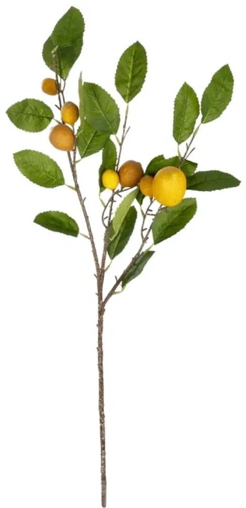 Τεχνητό Λουλούδι Lemon Fruit 21437 80cm Yellow-Green GloboStar Πολυαιθυλένιο