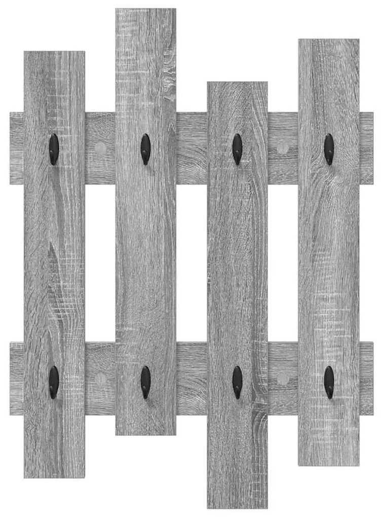vidaXL Τοίχου Κρεμάστρα Γκρι sonoma 60 x 3 x 82 εκ. Επεξεργασμένο ξύλο