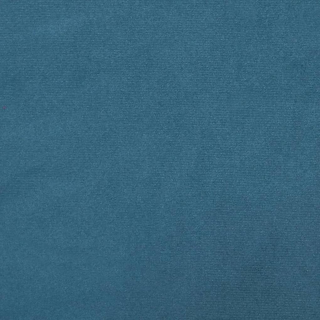 Σετ Σαλονιού 2 Τεμαχίων Μπλε από Βελούδο με Μαξιλάρια - Μπλε