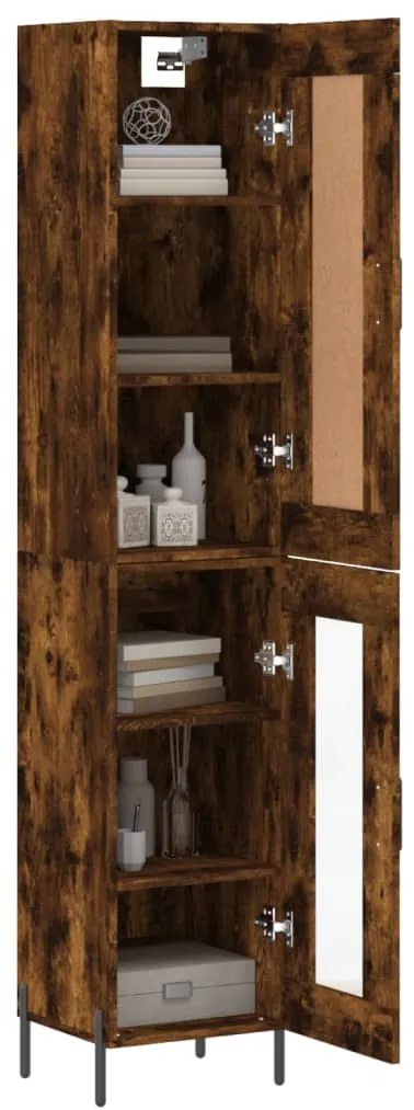 vidaXL Ντουλάπι Καπνιστή δρυς 34,5x34x180 εκ. από Επεξεργασμένο Ξύλο