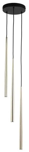Κρεμαστό Φωτιστικό Οροφής 3xG9 Φ20cm Piano TK Lighting-10117-Μαύρο-Χρυσό 10117