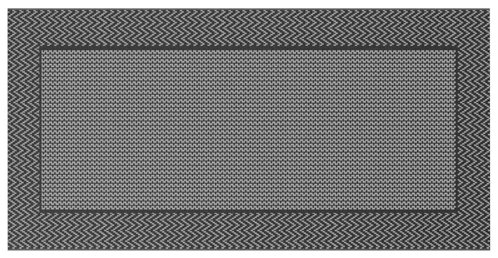 vidaXL Χαλί εξωτερικού χώρου ARAKIL Μαύρο και γκρι 300 x 500 cm PP