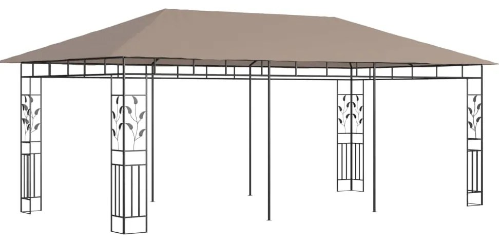 vidaXL Κιόσκι με Αντικουνουπικό Δίχτυ Taupe 6x3x2,73 μ. / 180 γρ./μ²