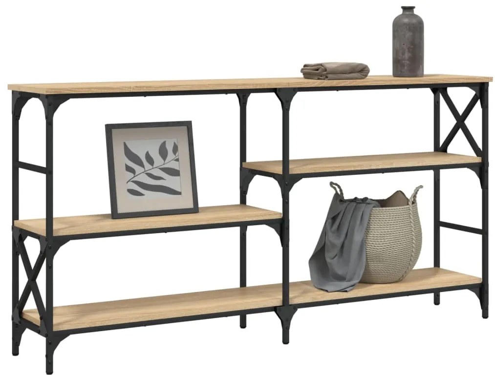vidaXL Τραπέζι Κονσόλα Sonoma Δρυς 150 x 29 x 76,5 εκ. Επεξεργ. Ξύλο