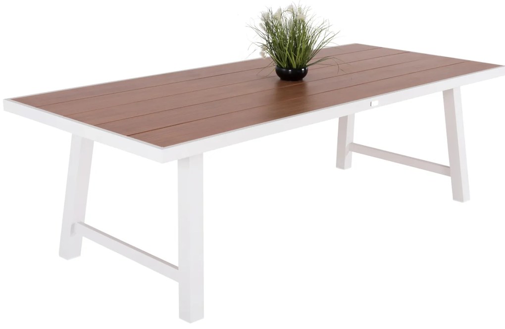 ΤΡΑΠΕΖΙ ΑΛΟΥΜΙΝΙΟΥ GOBAR HM6060.01 ΛΕΥΚΟ ΜΕ ΕΠΙΦΑΝΕΙΑ ΑΠΟΜΙΜΗΣΗΣ ΞΥΛΟΥ 240Χ105Χ75Υεκ.