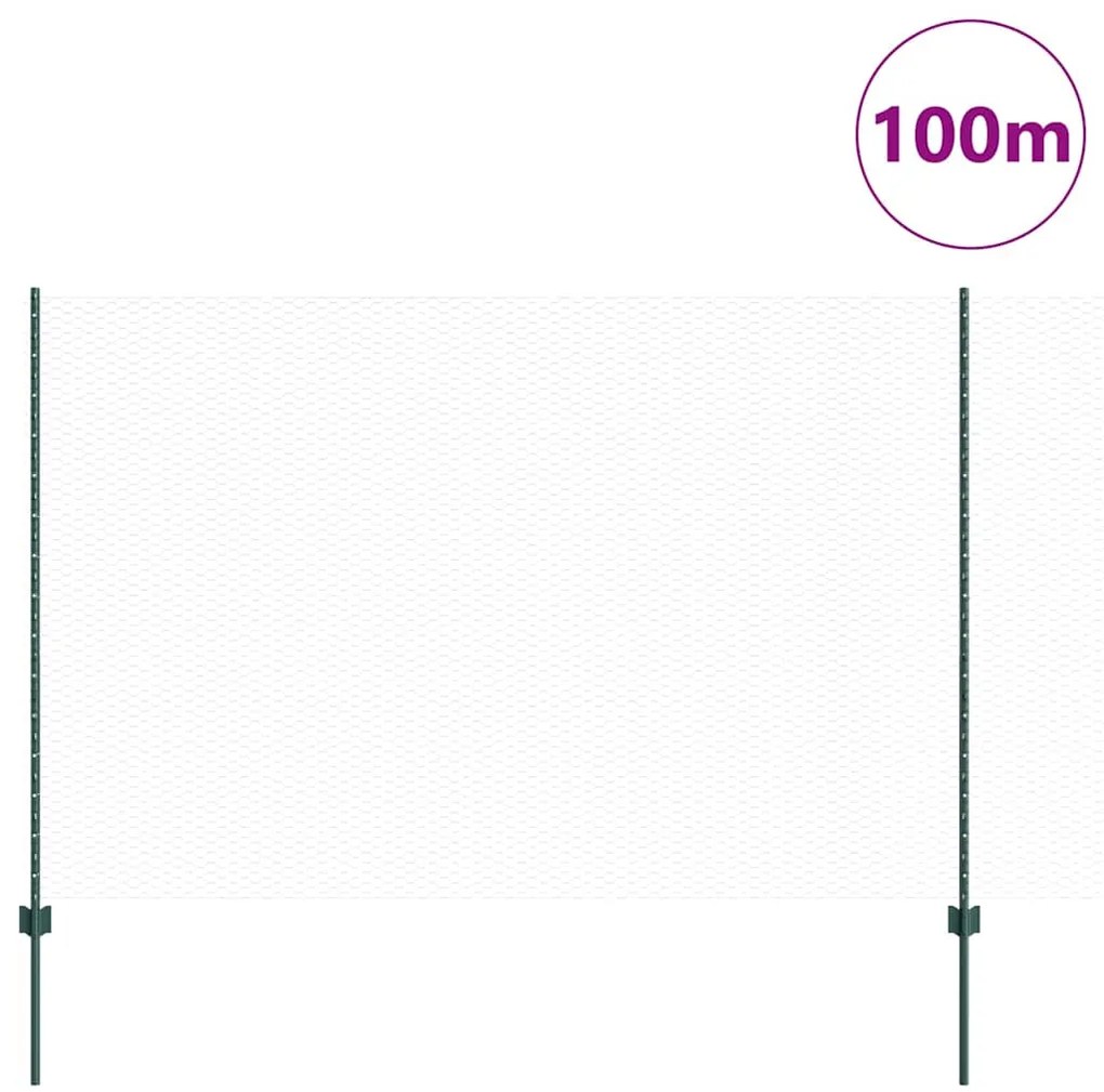 vidaXL Φράχτες Posts 11 τμχ U-Channel Πράσινος 150 εκ Σίδερο