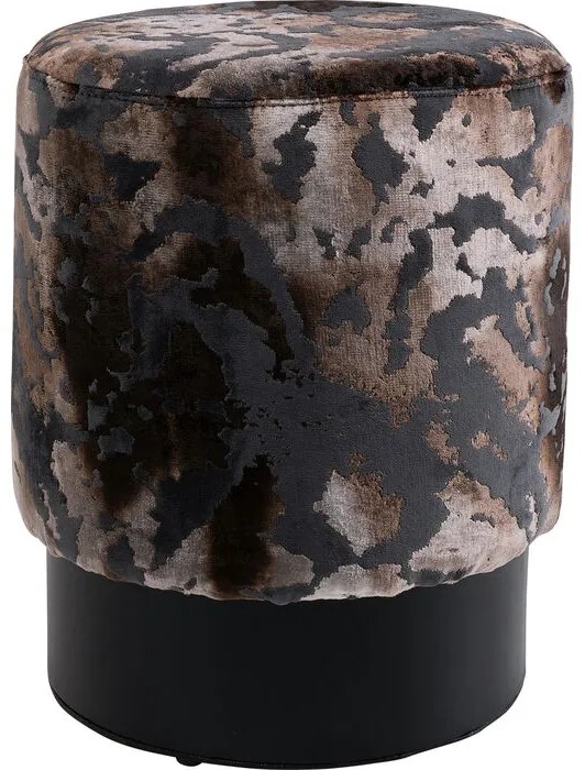 Stool Cherry Astoria Grey Black Ø36cm Limited - Γκρι