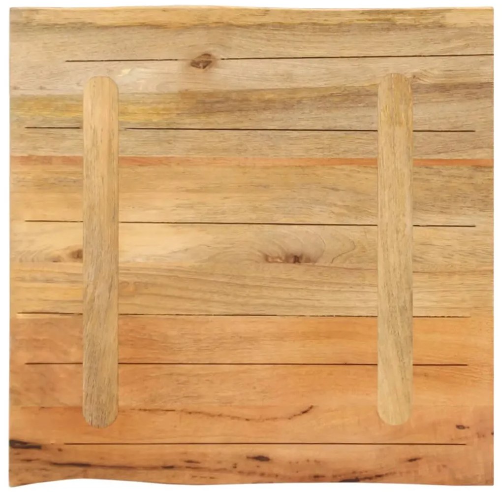 vidaXL Επιφάνεια Τραπεζιού 80x80x2,5 εκ. Live Edge Μασίφ Ξύλο Μάνγκο
