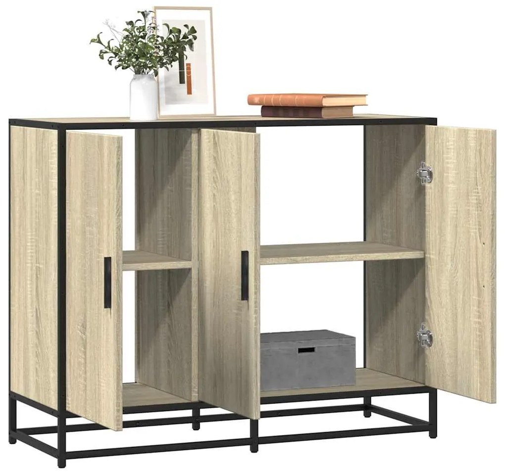 vidaXL Sideboard Sonoma Oak 94x35x76 cm Κατασκευασμένο ξύλο