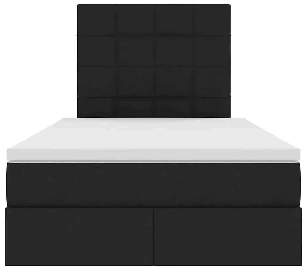 vidaXL Κρεβάτι με αποθηκευτικό χώρο και στρώμα Μαύρο 120 x 200 cm