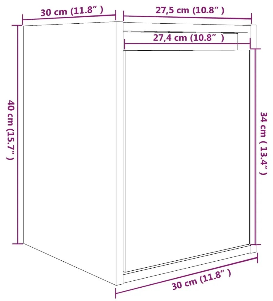 ΝΤΟΥΛΑΠΙΑ ΤΟΙΧΟΥ 2 ΤΕΜ. ΚΑΦΕ ΜΕΛΙ 30X30X40ΕΚ ΜΑΣΙΦ ΞΥΛΟ ΠΕΥΚΟΥ 813482