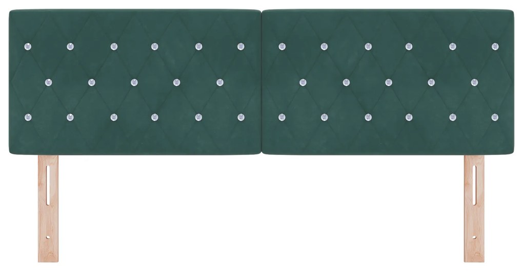 vidaXL Βελούδινο Κεφαλάρι Argyle Σκούρο Πράσινο 160 cm Βελούδο