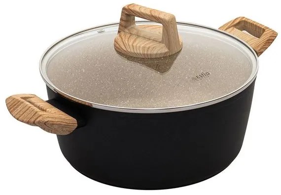 Estia Κατσαρόλα Earth Αντικολλητική Φ24cm 4.3lt Πρεσσαριστού Αλουμινίου 01-10218