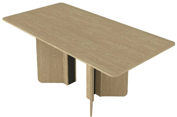 Τραπέζι Lava Megapap χρώμα rota oak - ανθρακί 180x90x76,8εκ.