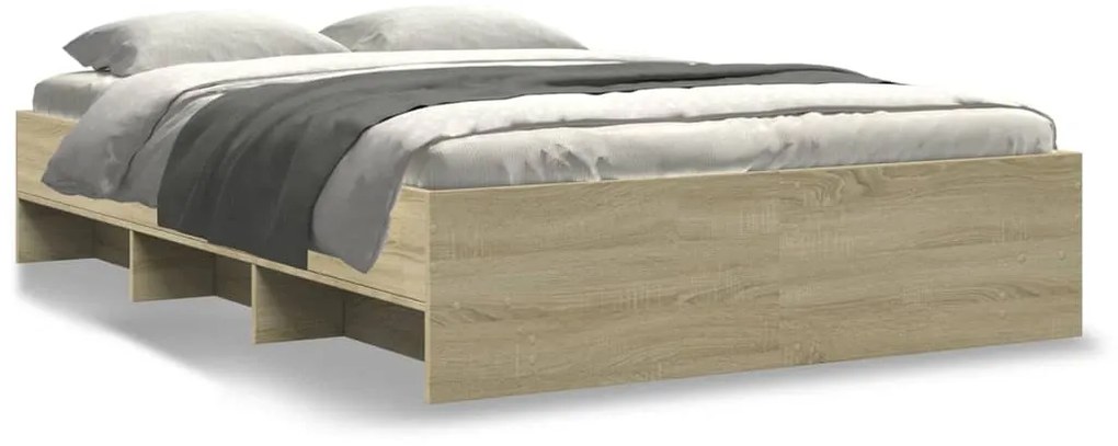vidaXL Πλαίσιο Κρεβατιού Χωρ. Στρώμα Sonoma Δρυς 120x190 εκ. Επ. Ξύλο